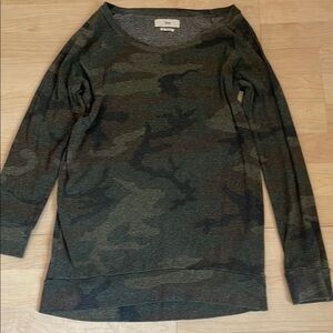 TNA Green and Brown Hoodie Sweatshirt